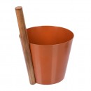 Бадья из алюминия 5 л Банные штучки (терракотовая)