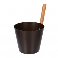 Бадья из алюминия 5 л Банные штучки (коричневая) арт. 41286