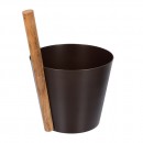 Бадья из алюминия 5 л Банные штучки (коричневая)