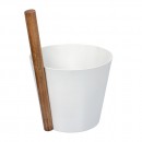 Бадья из алюминия 5 л Банные штучки (белая)