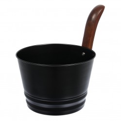 Бадья из стали 4 л Банные штучки (черная) арт. 41351