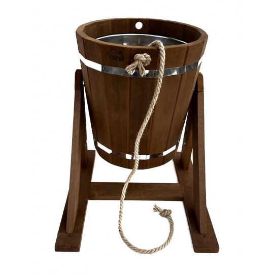 Обливное ведро 10л с нержавеющей вставкой ТЕРМО ОЛЬХА