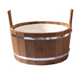 Шайка двухручная 12 л с пластмассовой вставкой  ТЕРМО ОЛЬХА