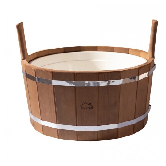 Шайка двухручная 12 л с пластмассовой вставкой ТЕРМО ОЛЬХА