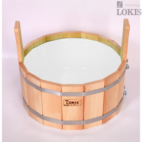 Шайка двуручная 9 л (пластмассовая вставка)