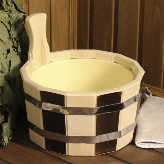 Шайка Термо одноручная 5 л с пластмассовой вставкой (ШПТ-5)