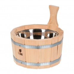Ушат 3,5 л, с нержавеющей вставкой, липа арт. 33215