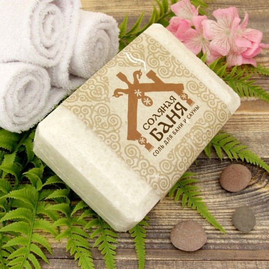 Соляной брикет «Соляная баня» вес 1,35 кг для бани