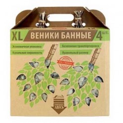 Веник Невский банщик, в коробке (дубовый - 2шт., берёзовый - 2шт.) Веник Невский банщик, в коробке (дубовый - 2шт., берёзовый - 2шт.)