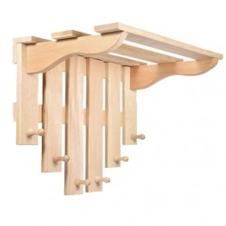 Полка с вешалкой 6 рожков арт.03580