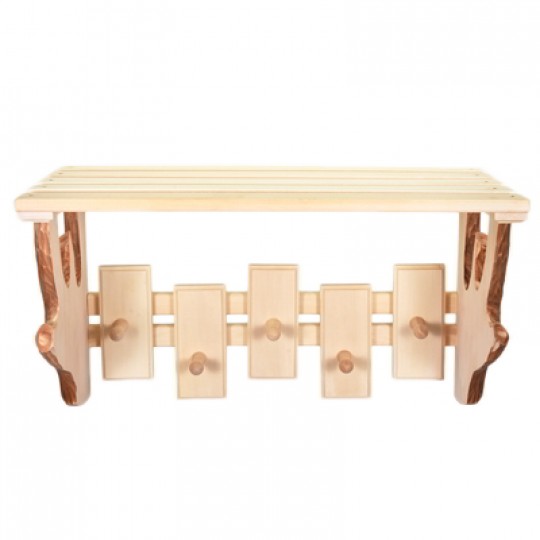 Полка-вешалка 5 крючков резная арт.32472