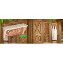 Полка с вешалкой 2 рожка Баня арт.32531