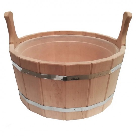 Шайка двухручная 12 л с пластиковой вкладкой (ОЛЬХА)