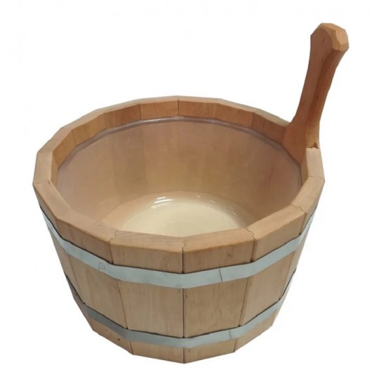 Шайка одноручная 5 л с пластмассовой вставкой (ОЛЬХА)