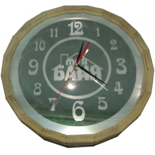 Часы "Бочонок" (темные) (ЧБ-Т) для бани