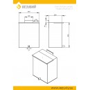 Бак нерж. навесной 40л (AISI 439) для печи Русичъ 22 «АКВА»