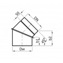 Колено 45° поворотное 2 секц. ф. 120 Darco