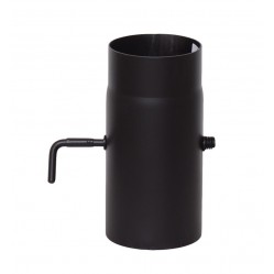 Шибер LAVA д.200 поворотный 250 мм (конструкционная сталь 2мм, черный)