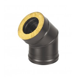 Сэндвич-колено BLACK (AISI 430/0,8мм) 45* 2 секции д.115х200 Сэндвич-колено BLACK (AISI 430/0,8мм) 45* 2 секции д.115х200
