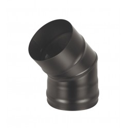 Колено BLACK (AISI 430/0,8мм) 45* 2-х секц. д.150
