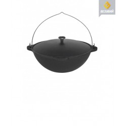 Казан Везувий чугунный 6л с ручкой (без крышки)