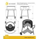 Мангал Везувий Дачник с чугунной плитой Gurman на подставке