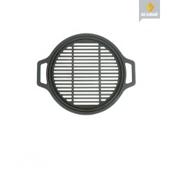 Решетка чугунная круглая "СТЕЙК" ? 380мм (с ручками)