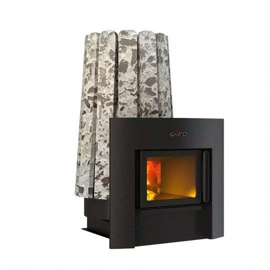 Печь банная Cometa 180 Vega Window Stone (Серпентинит) Grill`D