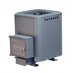 Печь банная чугунная "Сибирь-15". Чугунная дверца с ВТК (конвекционная)