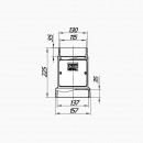 Стартовый дымоход 115-136 с ревизией и шибером