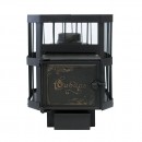 Печь банная чугунная "Сибирь-15". Чугунная дверца с ВТК (сетка)