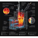 Банная печь AVANGARD ЗК 30 (П2) Ураган в сетке Тюльпан