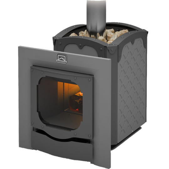 Печь БЫЛИНА-12 Ч Панорама (1.2) (без двери БЫЛИНА 16")