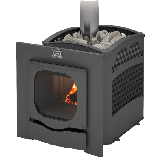 Печь БЫЛИНА-СЕТКА-12Ч Панорама (1.2) (без двери БЫЛИНА 16")