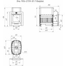 Печь для бани Теплодар Русь-Сетка 18 Л Панорама (без двери 16"/обрамления)