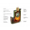 Банная печь Термофор Альфа Гардарика Inox ЧДБСЭ ЗК серпентинит