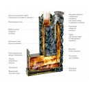 Банная печь Арабеска XXL Inox Люмина черная бронза