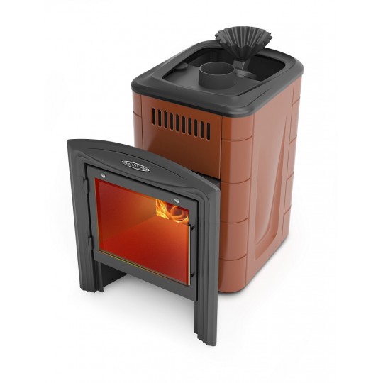 Банная печь Гейзер Мини 2016 Carbon Витра ЗК терракота