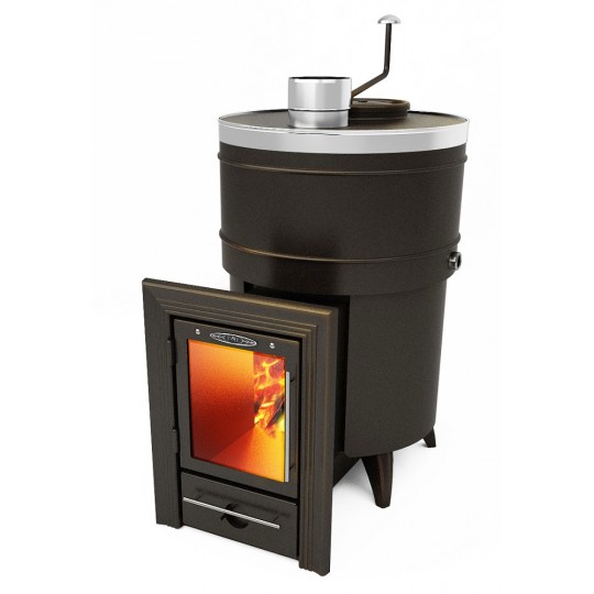 Банная печь Скоропарка 2012 Inox Люмина черная бронза