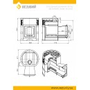 Печь для бани ВЕЗУВИЙ Лава 16 (210) "М" 2022