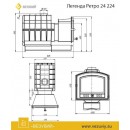 Чугунная печь для бани Везувий Легенда Ретро 24 (224)