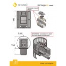 Чугунная печь для бани Везувий Легенда ковка 22 (270)