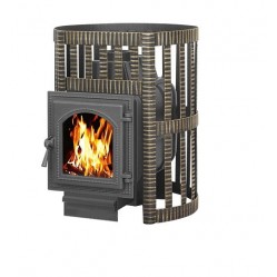 Чугунная печь для бани Везувий Легенда ковка 16 (270) Б/В