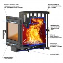 Чугунная печь для бани Печь ВЕЗУВИЙ Легенда Ковка 16 (505)