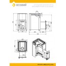 Печь для бани ВЕЗУВИЙ Русичъ Антрацит 22 (210) "М" 2022