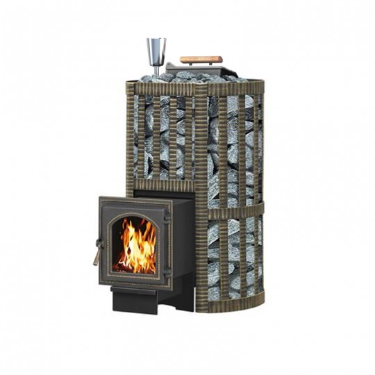 Чугунная печь для бани Везувий Ураган ковка 28 (270)