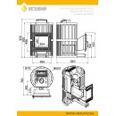 Чугунная печь для бани ВЕЗУВИЙ Ураган Ковка 28 (505)