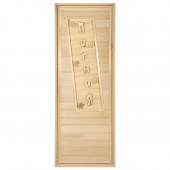 Дверь 700х1900 «Парная» (глухая, липа Класс А, короб из сосны)