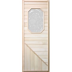 Дверь DoorWood 750x1850 с 8-ми угольным стеклом