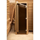 Стеклянная дверь для бани/сауны COOPER PREMIUM 200*81,5 (бронза) коробка ОЛЬХА